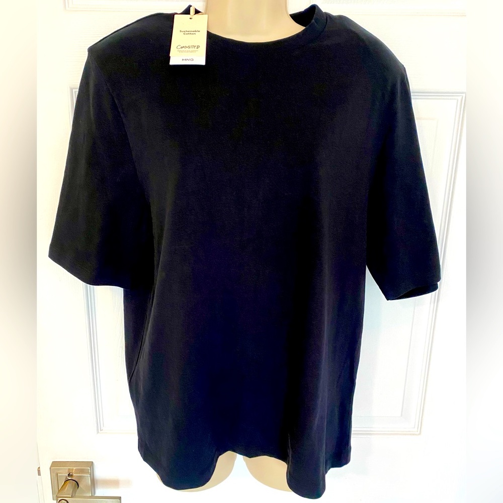MNG Black Shortsleeved Top. NWT !!!